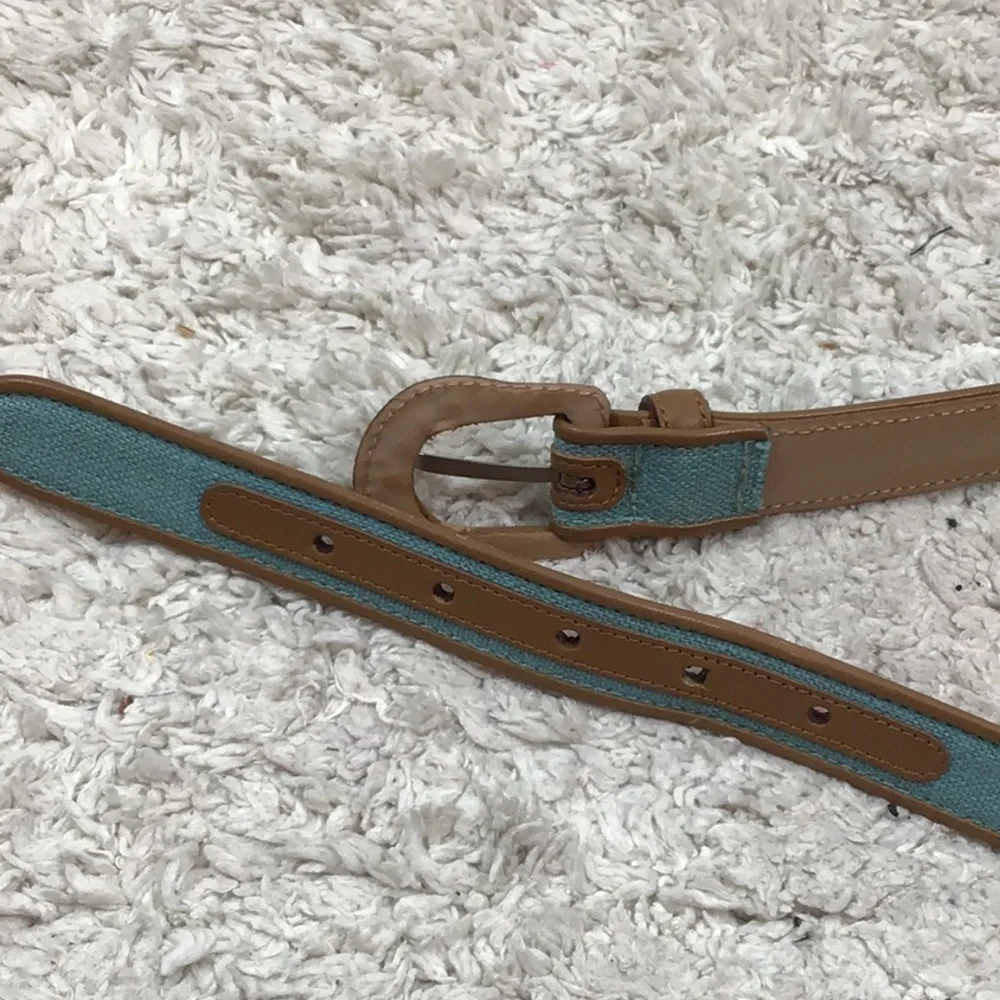 Doncaster aqua/tan belt Italy 09BT29